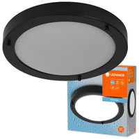 Plafon Lampa Łazienkowa Sufitowa Natynkowa E27 Czarny IP44 31cm Bathroom Ceiling Luminaire Ledvance