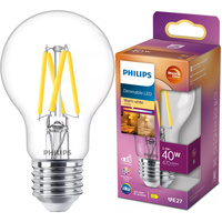 Żarówka LED E27 A60 3.4W = 40W 470lm 2200-2700K Ciepła CRI90 FILAMENT Ściemnialna WarmGlow Philips