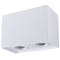 Oprawa sufitowa natynkowa Hadar Q2 2xGU10 ruchoma prostokąt biała