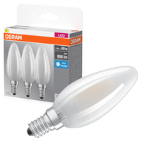 3x Żarówka LED B35 Świeczka E14 5.9W = 60W 806lm 6500K Zimna 300° BASE Osram