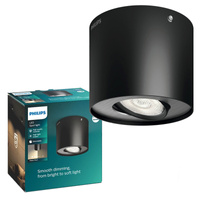 Oprawa Natynkowa Lampa Sufitowa LED 4.5W 500lm 2700K Czarna Phase Philips