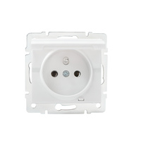 Gniazdo Sieciowe Zasilające Pojedyncze 16A Uziemienie IP44 Kwadratowe Białe LOGI Kanlux