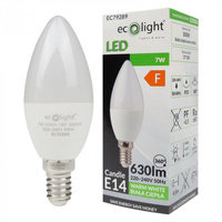 Żarówka LED Świeczka B37 E14 7W 630lm 3000K Ciepła Ecolight