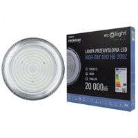 Lampa Przemsyłowa Wisząca LED UFO HIGHBAY 200W 20000lm 6500K Zimna IP65 PREMIUM Ecolight