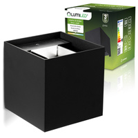 Kinkiet Ogrodowy Elewacyjny LED 2x3W 4000K Regulowany Góra Dół Czarny PICEA LUMILED