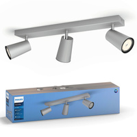 Lampa Sufitowa Reflektor Natynkowy 3x GU10 Aluminium Paisley Philips