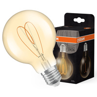 Żarówka LED Dekoracyjna G80 Kula E27 4.9W = 40W 470lm 2200K Ciepła CRI90 300° Bursztynowa Ściemnialna Vintage 1906 Osram