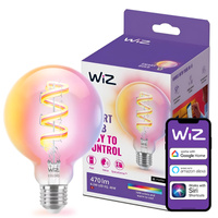 Żarówka LED E27 Kula G95 6.3W = 40W 470lm 2200-6500K RGB + TW FILAMENT Inteligentna SMART WiFi Bluetooth Aplikacja WiZ