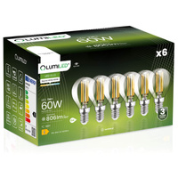 Zestaw 6x Żarówka LED Kulka P45 E14 7W = 60W 806lm 4000K Neutralna 360° Filament LUMILED