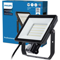 Naświetlacz LED 30W 2850lm 4000K IP65 Czarny z Czujnikiem Ruchu i Zmierzchu ProjectLine Floodlight PHILIPS