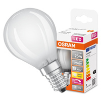 Żarówka LED P45 Kulka E14 2.8W = 25W 250lm 2700K Ciepła 320° Ściemnialna Retrofit Filament CLASSIC Osram