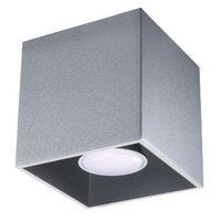 Lampa Sufitowa Oprawa Natynkowa GU10 Kwadratowa Szara Nowoczesna Quad Sollux