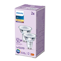 Zestaw 2x Żarówka LED GU10 Reflektor 4.6W = 50W 355lm 2700k Ciepła PHILIPS