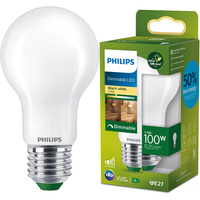 Żarówka LED E27 A60 7.3W = 100W 1535lm 210lm/W 2700K Ciepła 300° Ściemnialna KLASA A UltraEfficient Philips