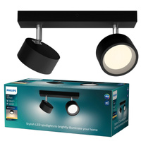Lampa Sufitowa Reflektor LED 11W 1100lm 2700K Czarna Bracia Philips