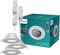 3x Oprawa Podtynkowa Wpuszczana LED 5W 550lm 4000K Neutralna Ruchoma Okrągła biały Ściemnialna 3-STEP SceneSwitch Cilantro Philips