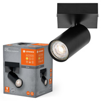 Lampa LED Ścienna Sufitowa Kinkiet Oprawa Natynkowa 3.4W 230lm 3000K Ciepła Ściemnialna Czarny LED Spot Octagon Ledvance