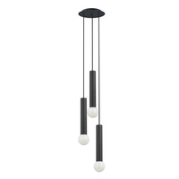 Lampa Sufitowa Wisząca 3x E27 Czarna Nowoczesna BATON 7856 Nowodvorski