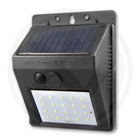Naświetlacz Solarny LED 3W 5500-6000K Zimna IP65 Czarny Czujnik Zmierzchu