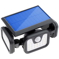 Naświetlacz solarny lampa 74x LED 15W 450lm Zimna czujnik ruchu IP65