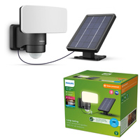 Naświetlacz Solarny LED 6W 1000lm 5000K IP44 z Czujnikiem Ruchu i Zmierzchu Czarna Tylus Ultra Efficient Philips