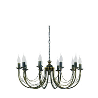 Lampa Sufitowa Żyrandol 10x E14 Czarna Klasyczna ARES 206 Nowodvorski