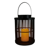 Latarenka Solarna Lampa LED Ogrodowa Wisząca Ozdobna IP44 1800K Ciepła 25cm