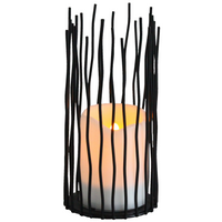 Lampa Ogrodowa LED bateryjna LATARENKA LED NYBORG 22cm IP44 2xAA czarna metal GOLDLUX (Polux)