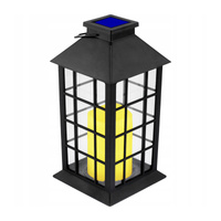 Lampion Ogrodowa LED Solarna Wisząca LATARENKA 32cm Czarna