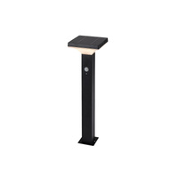Lampa Ogrodowa Słupek Zewnętrzny Stojący Solarny 4W 400lm 3000K IP44 z Czujnikiem Ruchu i Zmierzchu Czarny Nowoczesny Geleen Rabalux