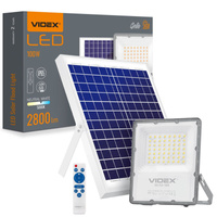 Naświetlacz Solarny Lampa 56x LED 100W 2800lm 5000K IP65 VIDEX Czujnik Zmierzchu z Pilotem