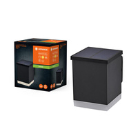 Lampa Solarna Ogrodowa Zewnętrzna Kinkiet Elewacyjny LED 0.5W 50lm 3000K IP44 Szary Endura Ledvance