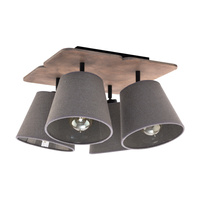Lampa Sufitowa 4x E27 Szara Nowoczesna AWINION 9716 Nowodvorski