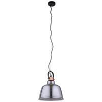 Lampa Sufitowa Wisząca E27 Srebrna Industrialna AMALFI L 8380 Nowodvorski
