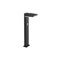 Lampa Ogrodowa Słupek Zewnętrzny Stojący Solarny 4W 200lm 4000K Ściemnialna IP54 z Czujnikiem Ruchu i Zmierzchu Czarny Nowoczesny Lasset Rabalux