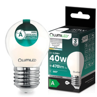Żarówka LED E27 Kulka P45 2,2W 470lm = 40W 4000K Neutralna 360° Filament KLASA A LUMILED