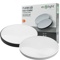 Plafon LED Lampa Sufitowa 32W 2400lm 4000K Neutralna z Wymienną Ramką Czarną lub Białą Ecolight