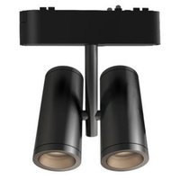 Lampa LED Reflektor do Szynoprzewodu Magnetycznego Podwójny Regulowany 16W 1280lm 4000K Neutralna CRI90 36° 48V Czarny Luxo Masterled