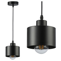 Lampa Sufitowa Oprawa Wisząca Zwis E27 Czarna Elza Masterled