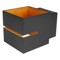 Kinkiet Ścienny Lampa Natynkowa G9 Czarny Złoty Costa Masterled