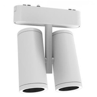 Lampa LED Reflektor do Szynoprzewodu Magnetycznego Podwójny Regulowany 16W 1280lm 4000K Neutralna CRI90 36° 48V Biały Luxo Masterled