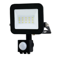 Naświetlacz LED 10W 800lm 3000K Czarny z Czujnikem ruchu i zmierzchu GOLDLUX (Polux)