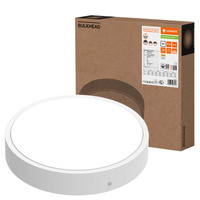 Lampa LED Przemysłowa Zewnętrzna Kinkiet Elewacyjny 18W 2280lm 3000/4000K IP65 Biały z Modułem Awaryjnym z Czujnikiem Ruchu i Zmierzchu Bulkhead Ledvance