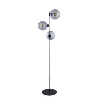 Lampa Podłogowa Stojąca CUBUS GRAPHITE Szklana Czarno-Grafitowa Nowoczesna 3xE27 5239 TK Lighting