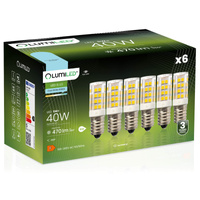 Zestaw 6x Żarówka LED LODÓWKA T25 E14 5W = 40W 470lm 6500K Zimna 320° LUMILED