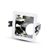 Oprawa Sufitowa Podtynkowa Oczko GU10 Kwadratowa Biała/Chrom VT-875 V-TAC