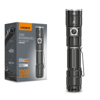 Latarka Ręczna Akumulatorowa LED 10W 1200lm Zoom 6 Trybów Pracy USB-C IP44 Videx
