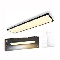Panel LED Natynkowy Lampa Sufitowa Aurelle Czarna 39W CCT 120x30cm PHILIPS HUE Bluetooth + Przełącznik Dimmer Switch