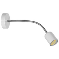 Kinkiet LED MAXI lampa sufitowa ścienna Biała Giętka Metal 1xGU10 styl nowoczesny 40cm MILAGRO