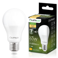 Żarówka LED E27 A60 8W = 60W 880lm 3000K Ciepła 260° LUMILED